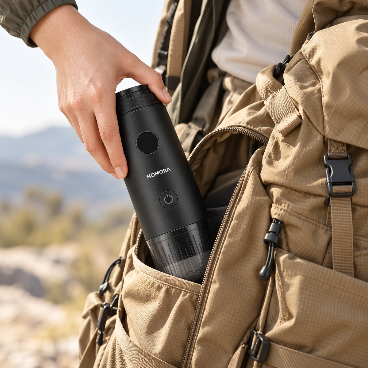 NOMORA™ – Tragbare 2-in-1-Espressomaschine für Abendteuer
